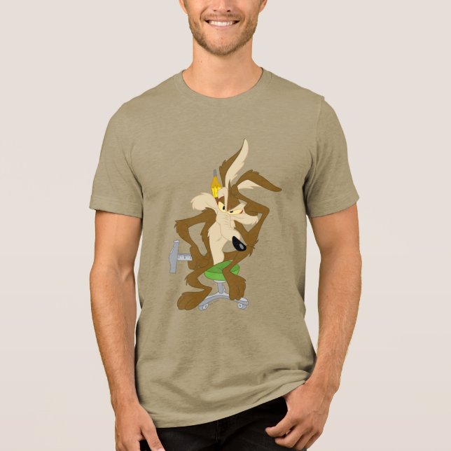 WILE E. COYOTE™ Planung Tri-Blend Shirt (Vorderseite)