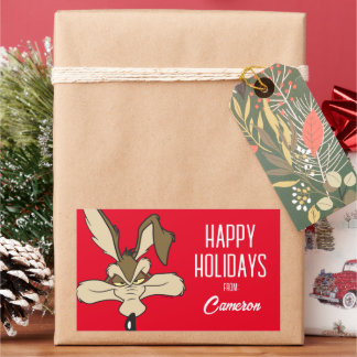 WILE E. COYOTE™ Pleased Head Shoot | Happy Holiday Rechteckiger Aufkleber