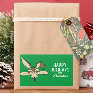 WILE E. COYOTE™ Pleased Head Shoot | Happy Holiday Rechteckiger Aufkleber