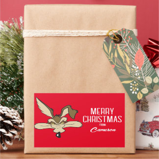 WILE E. COYOTE™ Pleased Head Shoot | Happy Holiday Rechteckiger Aufkleber