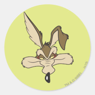 WILE E. COYOTE™ Pleased Head Shoot Runder Aufkleber