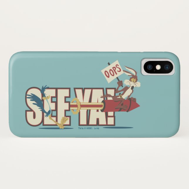 WILE E. COYOTE™ Rocketing Past ROAD RUNNER™ Case-Mate iPhone Hülle (Rückseite (Horizontal))