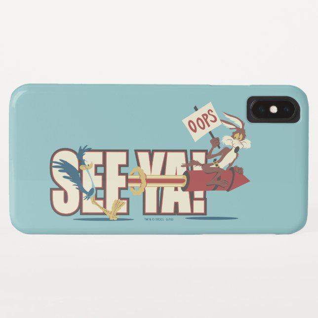 WILE E. COYOTE™ Rocketing Past ROAD RUNNER™ Case-Mate iPhone Hülle (Rückseite (Horizontal))