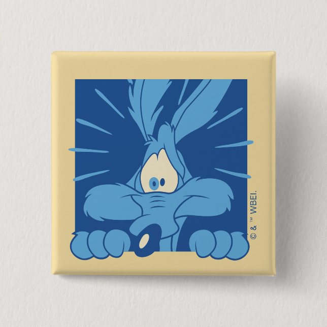 WILE E. COYOTE™ Schockierter Gesichtsausdruck Button (Vorderseite)