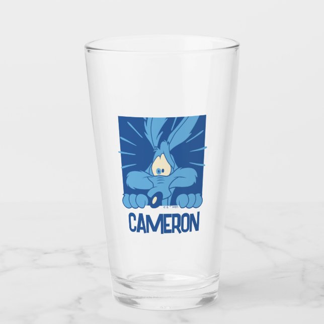 WILE E. COYOTE™ Schockierter Gesichtsausdruck Glas (Vorderseite)