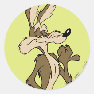 WILE E. COYOTE™ Sieht stolz aus Runder Aufkleber