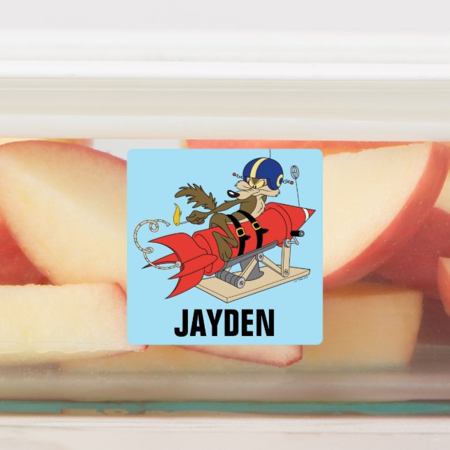 WILE E. COYOTE™ - Start der roten Rakete | Name hi Etiketten (Befestigt)