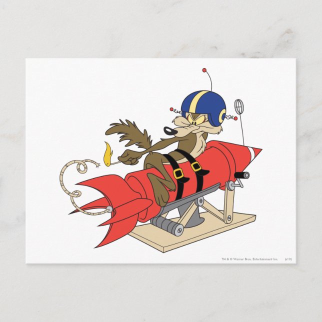 Wile E. Coyote startet Red Rocket Postkarte (Vorderseite)