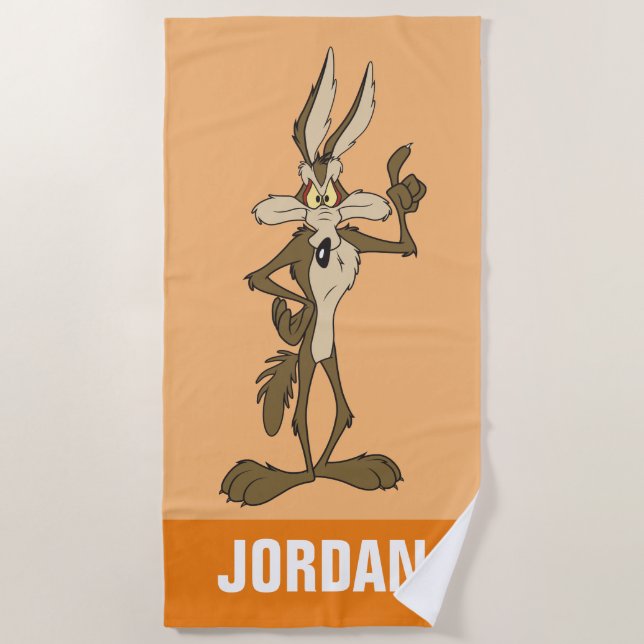 WILE E. COYOTE™ Stehend Tall Strandtuch (Vorderseite)
