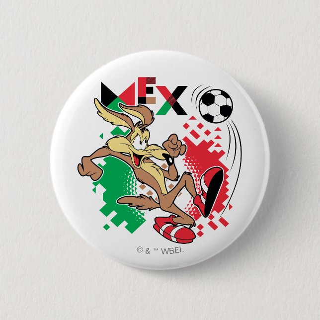 WILE E. COYOTE™ Team Mexico Fußball-Grafik Button (Vorderseite)