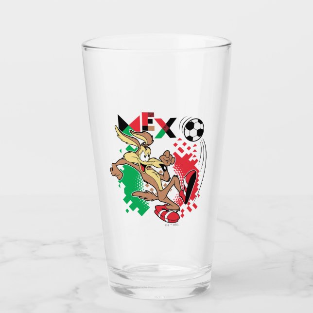 WILE E. COYOTE™ Team Mexico Fußball-Grafik Glas (Vorderseite)