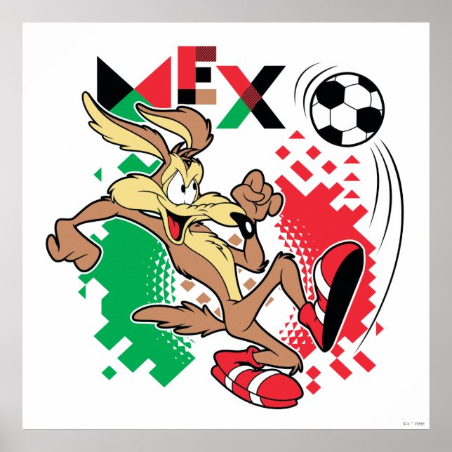 WILE E. COYOTE™ Team Mexico Soccer Graphic Poster (Vorne)