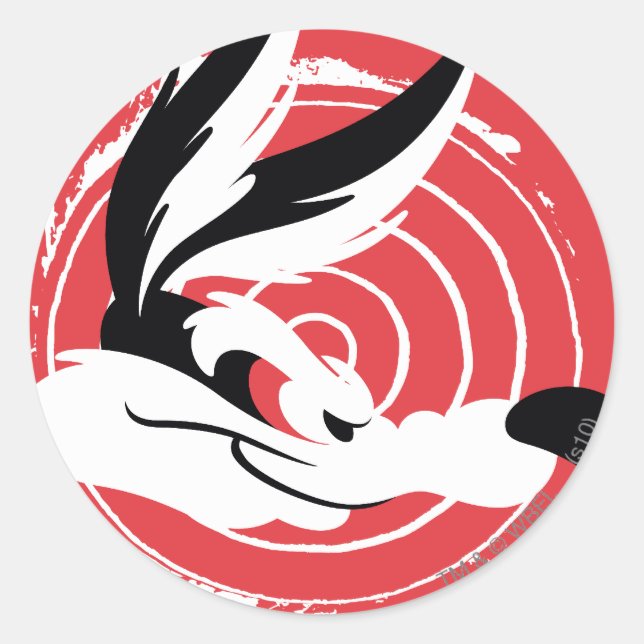 WILE E. COYOTE™ Warner Bros. Geschenkposter Runder Aufkleber (Vorderseite)