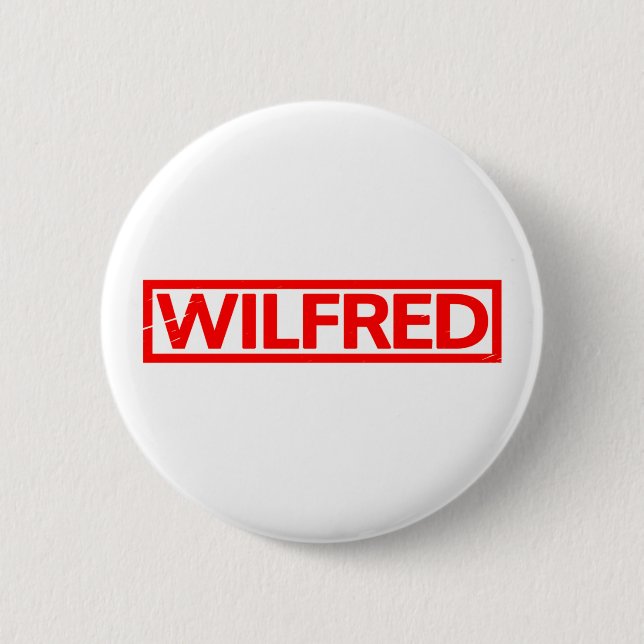 Wilfred Briefmarke Button (Vorderseite)