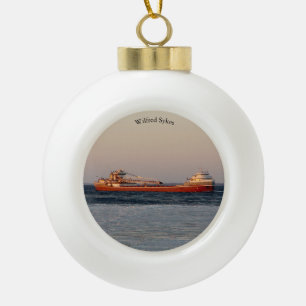 Wilfred Sykes Ball oder Schneeflocke Keramik Kugel-Ornament