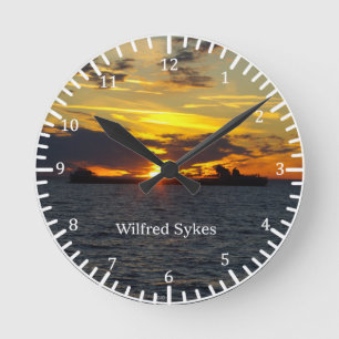 Wilfred Sykes Runde Wanduhr