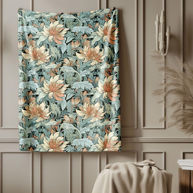 Wilhelm Morris Inspiriert Fleecedecke (Elegant Arts & Crafts William Morris Inspired Fleece Blanket)