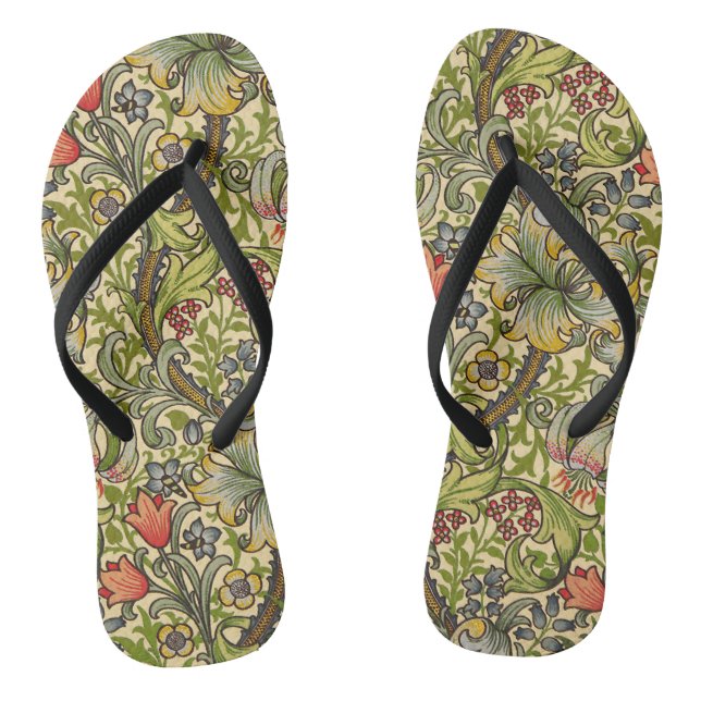 Wilhelm Morris Vintages Blumendesign Flip Flops (Fußbett)