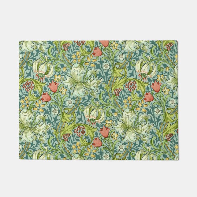 Wilhelm Morris Vintages Blumendesign Fußmatte (Vorderseite)
