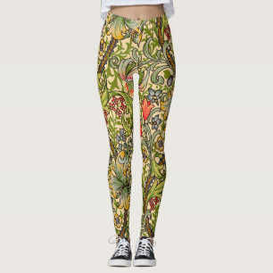 Wilhelm Morris Vintages Blumendesign Leggings