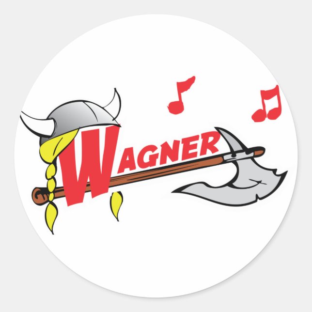 Wilhelm Ricahrd Wagner - deutscher Runder Aufkleber (Vorderseite)