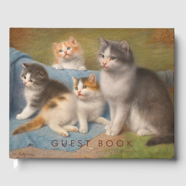 Wilhelm Schwar Die gestohlen Katzenmutter Gästebuc Gästebuch (Vorderseite)