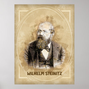Wilhelm Steinitz, Schachspieler Poster