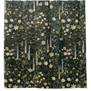 Wilhelmina Dark Daisy Floral Duschvorhang