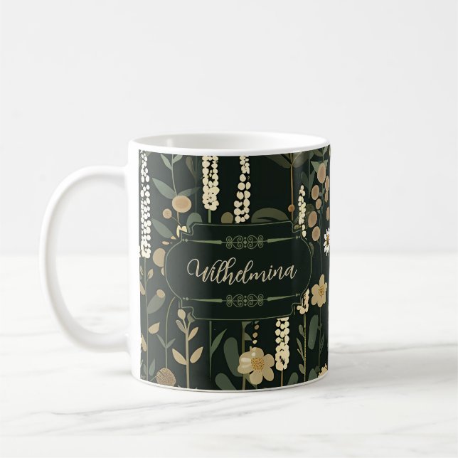 Wilhelmina Dark Daisy Floral Kaffeetasse (Links)