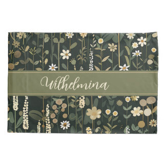 Wilhelmina Dark Daisy Floral Kissenbezug