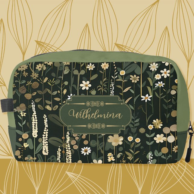 Wilhelmina Dark Daisy Floral Waschbeutel (Von Creator hochgeladen)