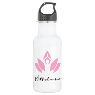 Wilhelmina. lotus W. Yoga Pose Edelstahlflasche
