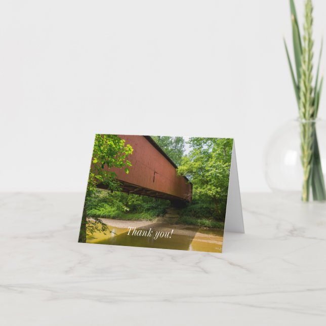 Wilkens Mill Covered Bridge Danke Karte (Vorderseite)