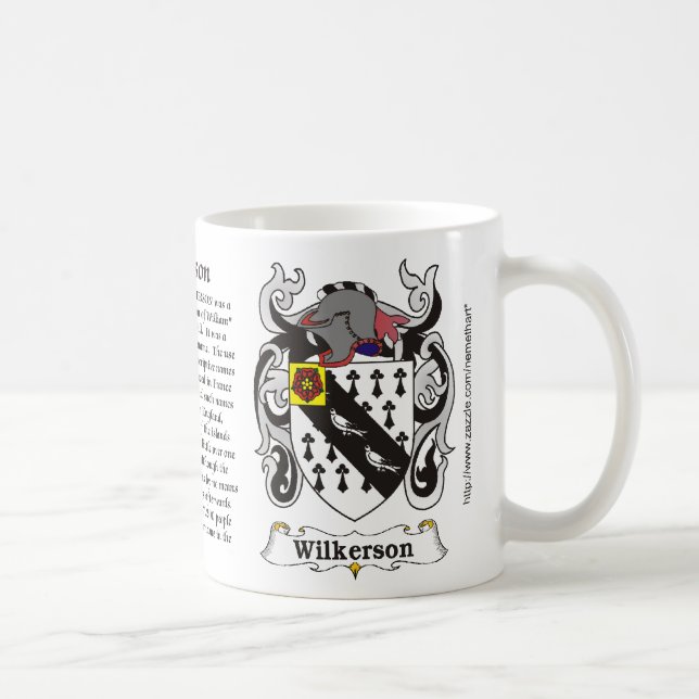 Wilkerson Familien-Wappen Tasse (Rechts)