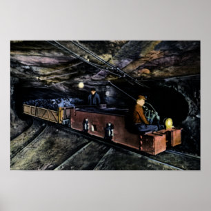 Wilkes Barre Pennsylvania Hauling Coal von mir Poster