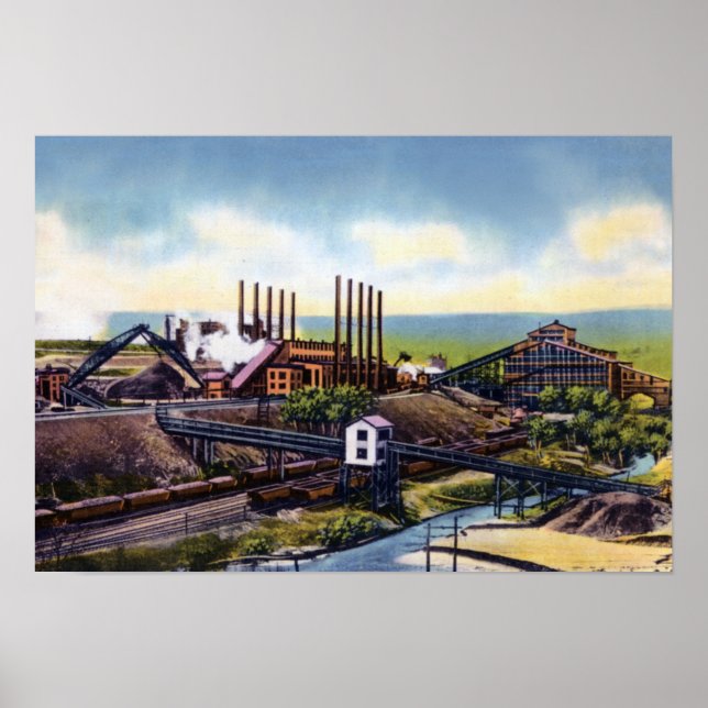 Wilkes Barre Pennsylvania Kohlebergbauregion Poster (Vorne)