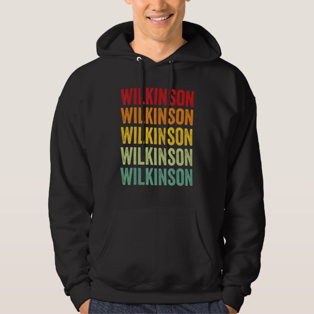 Wilkinson County Georgia Regenbogen-Text-Design Hoodie (Vorderseite)