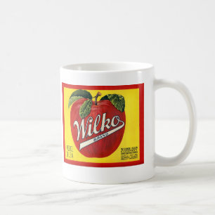 Wilko Brand Äpfel Vintage Etikett Kaffeetasse