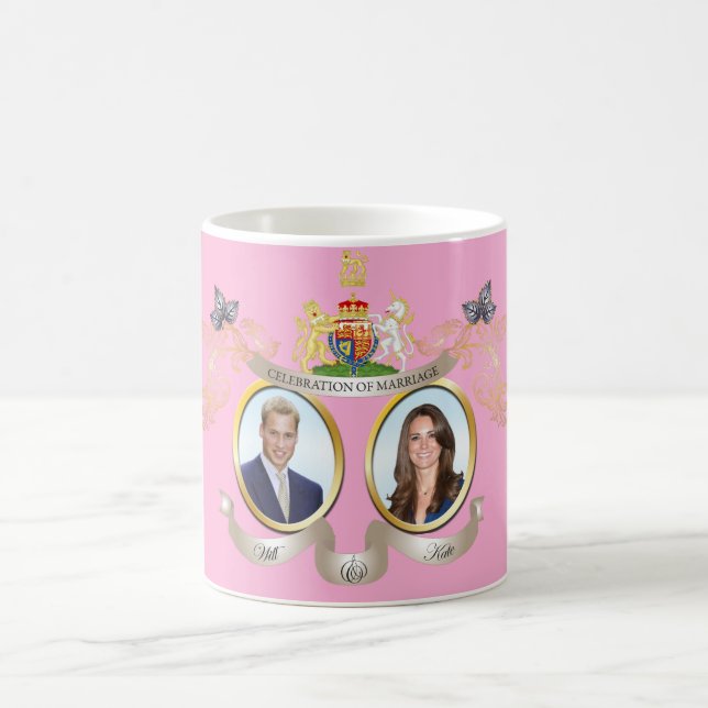 Wilkommen und Feiern Hochzeit Memorbilia Tasse (Mittel)
