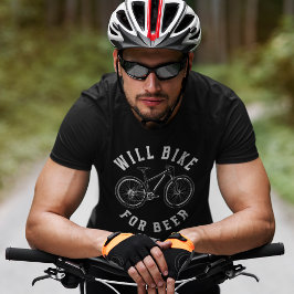 Will Bike for Beer Vintage Cycling T-Shirt