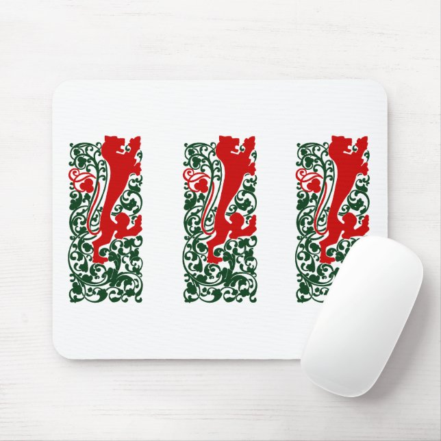 Will Bradley Heraldic Lion Mousepad (Mit Mouse)