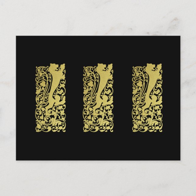 Will Bradley Heraldic Lion Postkarte (Vorderseite)