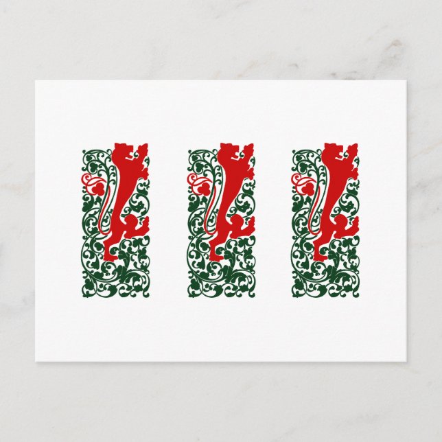 Will Bradley Heraldic Lion Postkarte (Vorderseite)