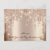 Will Bridesmaid Blush Glitzer Tropfen Parkname