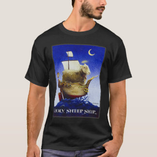 Will Bullas art druckt heiliges Schafschiff T-Shirt
