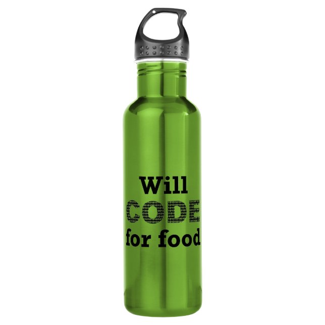 Will Code for Food Liberty Flasche Trinkflasche (Vorderseite)