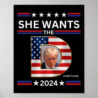 Will die D Donald Trump-Präsidentschaftswahl 2024 Poster