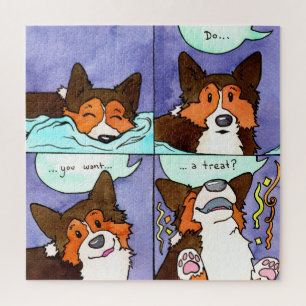 "Will du eine Leckerei?" Funny Comic Jigsaw Puzzle