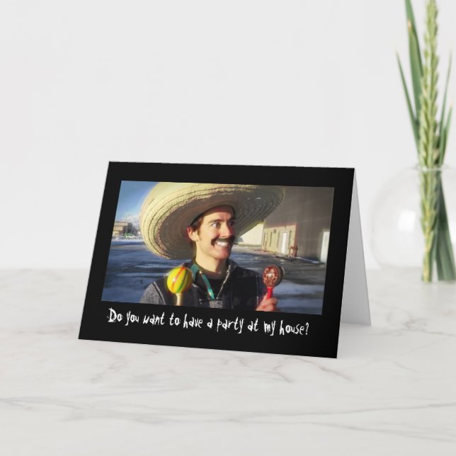 "Will du, in meinem Haus ein Party zu haben?" Einladung (Vorderseite)