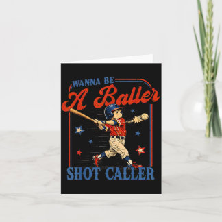Will ein Baller Shot Caller sein Vintage Baseball  Karte
